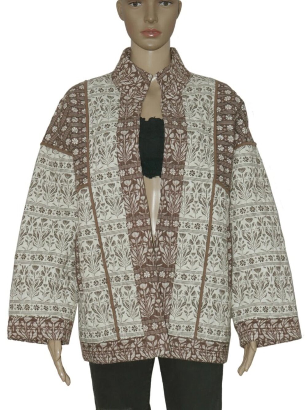 Tigerlily Seraphina Saskia Jacket Printed Floral Pocket Kimono Quilted New M L